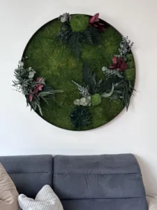 Кругла картина з моху та рослин – джунглі