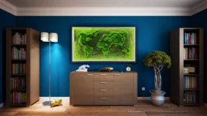 3D карта світу з підсвіткою та мохом кульовим і плоским