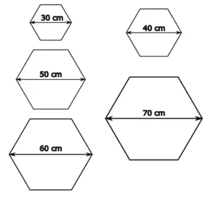Розміри шестигранника (30, 40, 50, 60, 70 см)