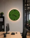Настінний годинник з мохом та LED підсвічуванням