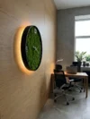 Настінний годинник з мохом та LED підсвічуванням